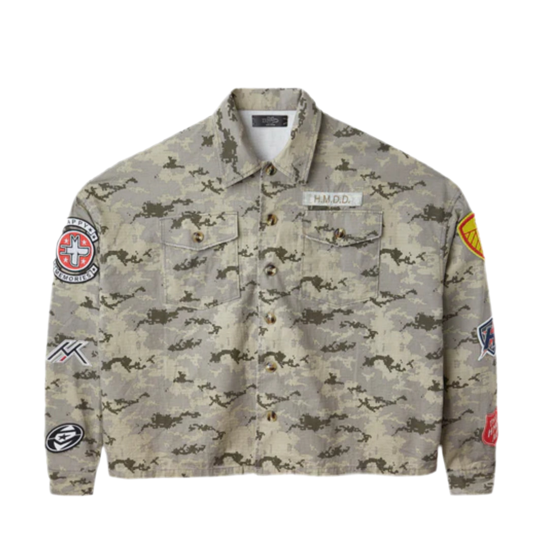 HMDD TURTLE FATIGUE BUTTON UP