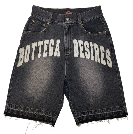 BOTTEGA DESIRES DENIM JORTS (BLACK)