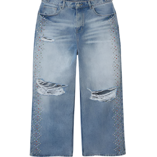 HMDD CRYSTAL H-STAR Pants (BLUE)