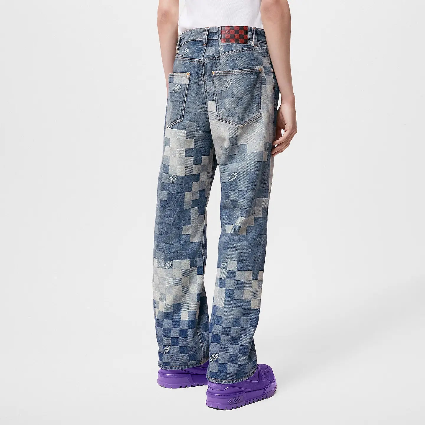 LOUIS VUITTON DAMIER DAMOFLAGE  DENIM SKATE PANTS INDIGO