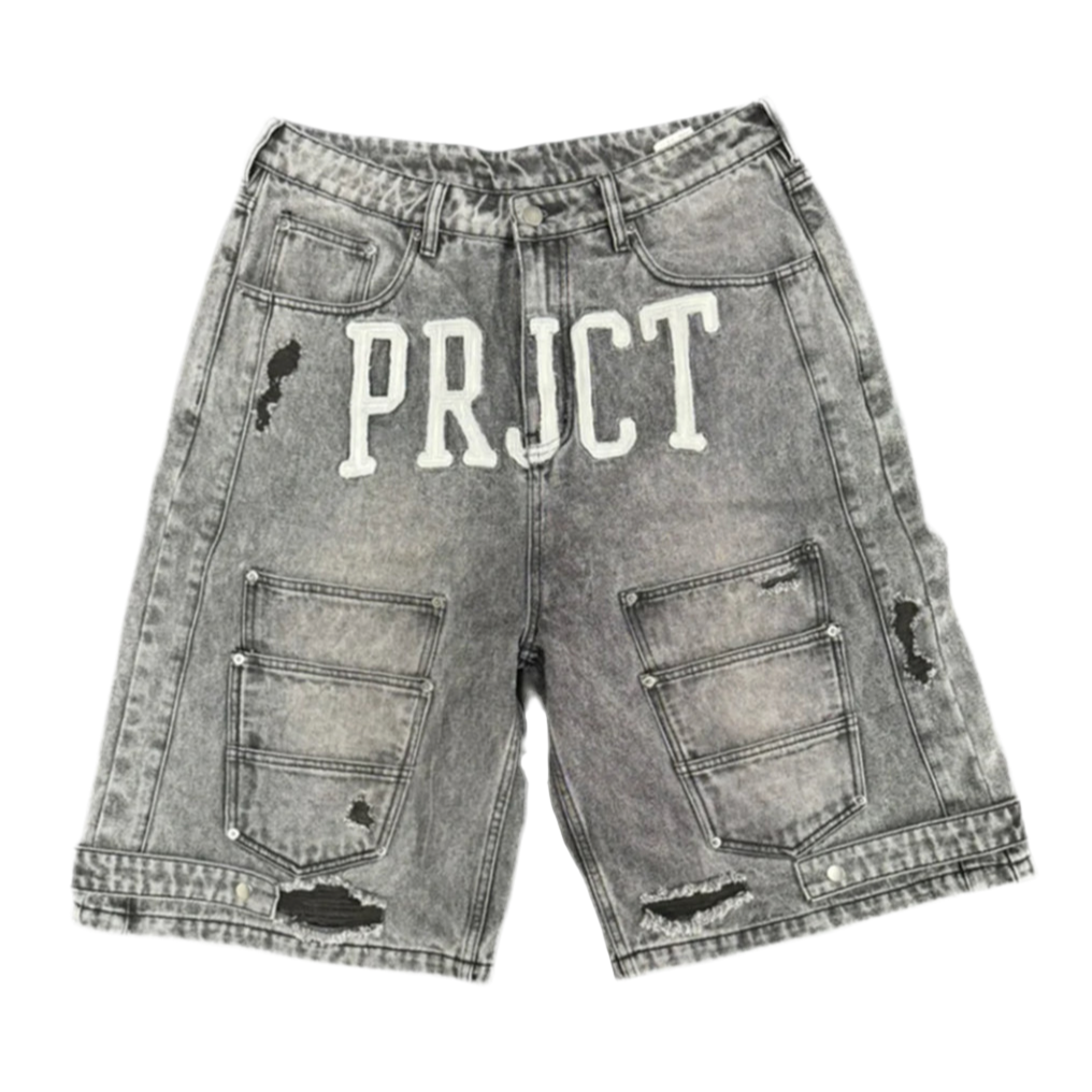 PROJECT CAPRI TRIPLE POCKET JORT (Washed Black)