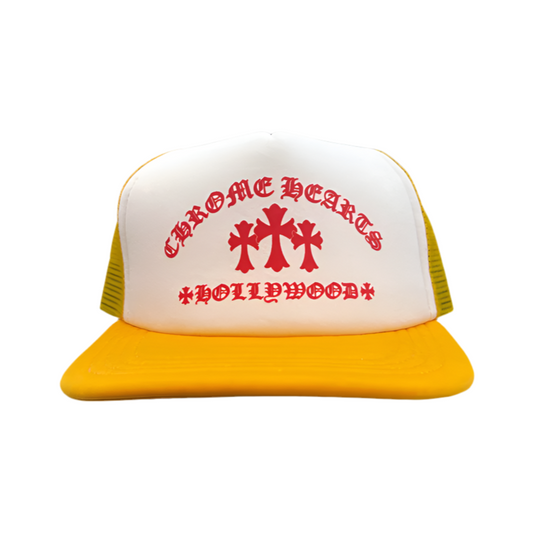 CHROME HEARTS KING TACO TRUCKER HAT "YELLOW"