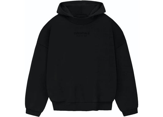 FEAR OF GOD  ESSENTIALS HOODIE JET BLACK