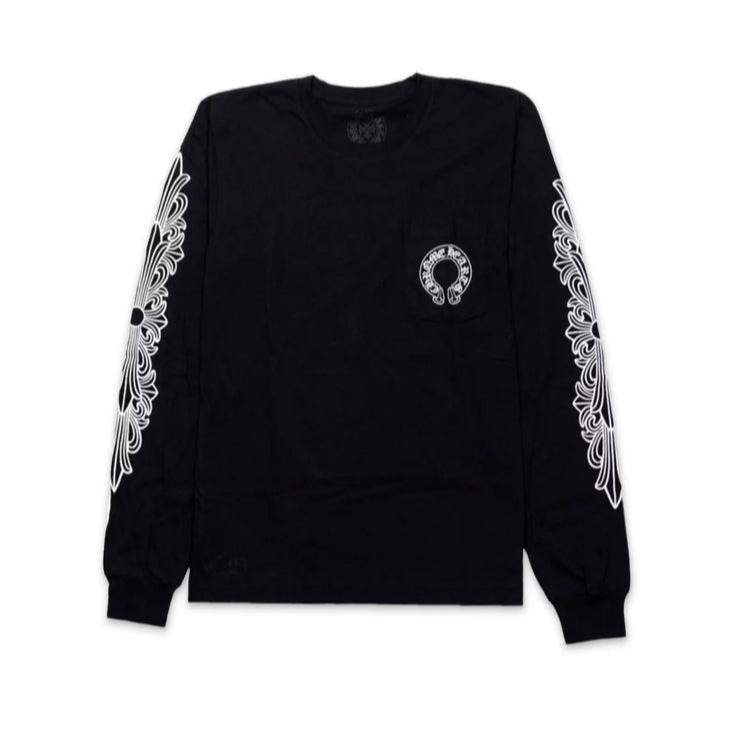 CHROME HEARTS HORSESHOE LOGO L/S TEE "BLACK"