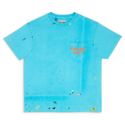 GALLERY DEPT. VINTAGE LOGO PAINTED T-SHIRT “TURQUOISE”