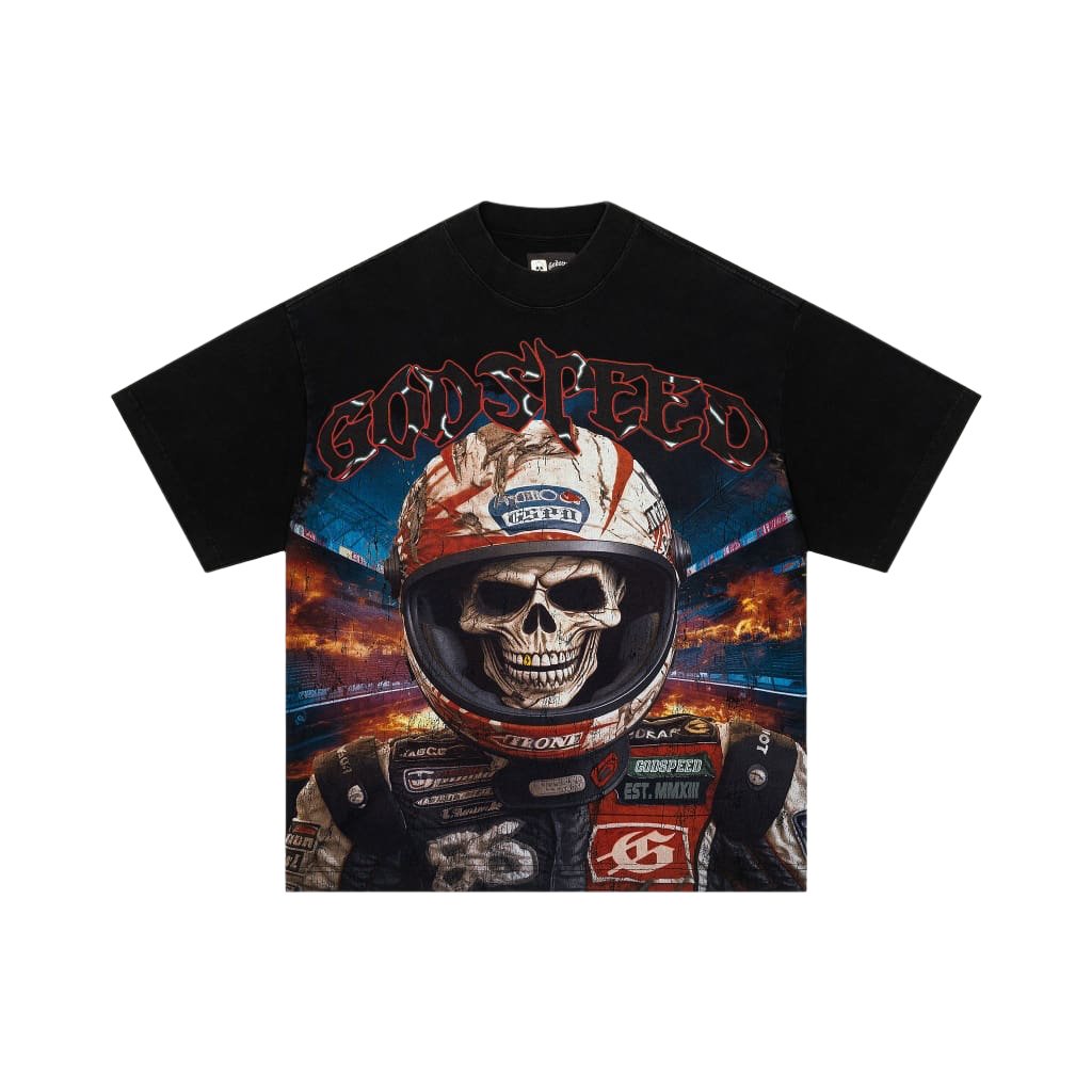 GODSPEED RACER GOLDIE T-SHIRT (BLACK WASH)