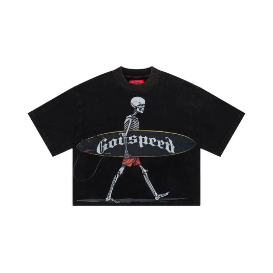 GODSPEED SURF DAY T-SHIRT (BLACK WASH)